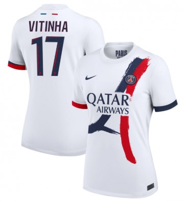 Paris Saint-Germain Vitinha #17 Bortatröja Kvinnor 2024-25 Kortärmad